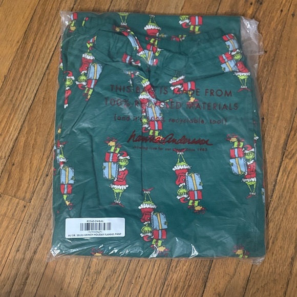 Hanna Andersson Other - *Hanna Andersson Flannel Pajama Pants in Festive Green/Grinch UNISEX SIZE